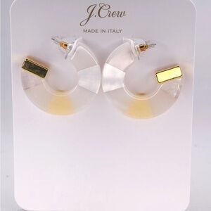 J. Crew Made-in-Italy mixed acetate‎ hoop earrings